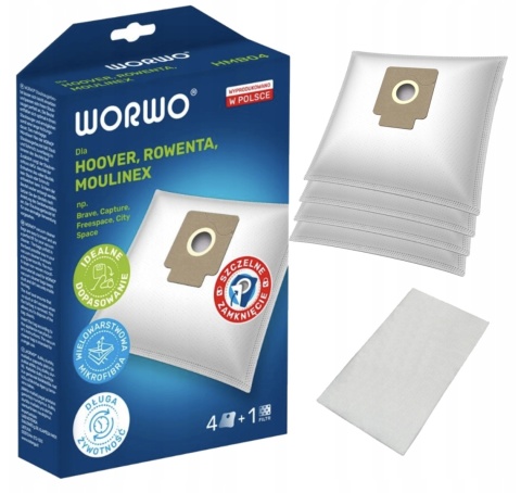 WORKI DO ODKURZACZA HOOVER BRAVE BV30 BV71 HMB04 4 SZT. + 1 FILTR