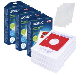 WORKI DO ODKURZCZA BEKO VCC34801AW VCC34803AD 12 SZT. + 3 FILTRY