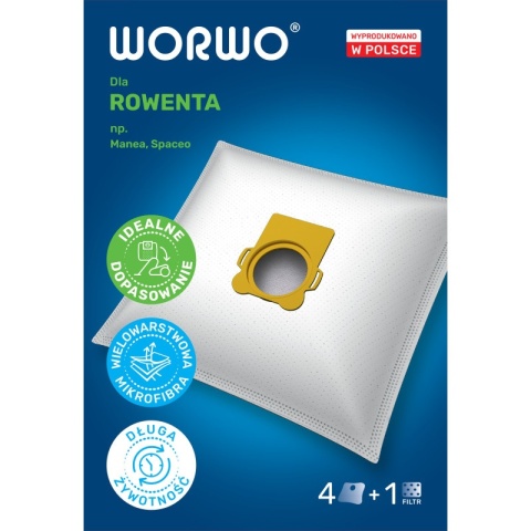 WORKI DO ODKURZACZA ROWENTA AMBIA NEO SILENCE RMB15K 4 SZT. + 1 FILTR