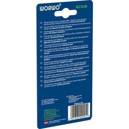 WORWO WKŁAD ZAPACHOWY DO ODKURZACZA APPLE JABŁKOWY WZ10AB PAŁECZKI 5 SZTUK