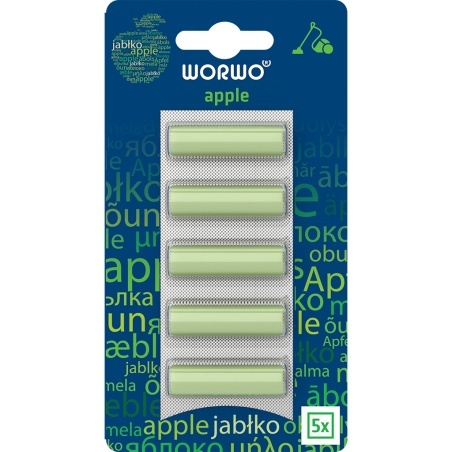 WORWO WKŁAD ZAPACHOWY DO ODKURZACZA APPLE JABŁKOWY WZ10AB PAŁECZKI 5 SZTUK