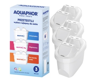 Wkłady Filtrujące Filtr Do Wody Aquaphor Maxfor+ (MF+, Mg, H) Zestaw 3 szt.