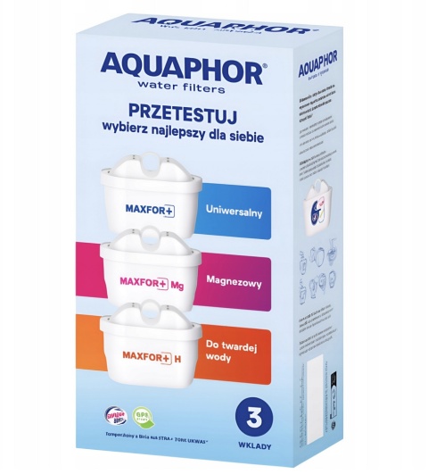 Wkłady Filtrujące Filtr Do Wody Aquaphor Maxfor+ (MF+, Mg, H) Zestaw 3 szt.