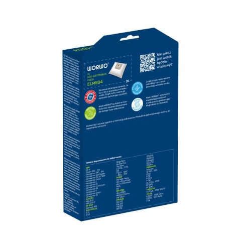 WORKI DO ODKURZACZA ELECTROLUX E51 E53 AEG XIO ZANUSSI ELMB04 + 1 FILTR