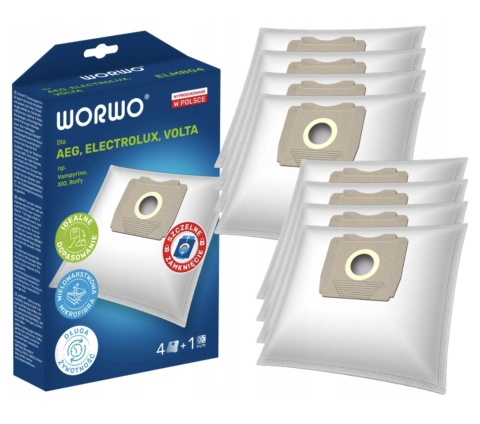WORKI DO ODKURZACZA ELECTROLUX E51 E53 AEG XIO ZANUSSI ELMB04 + 1 FILTR
