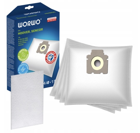 WORKI DO ODKURZACZA HOOVER TELIOS EXTRA H81 HMB05 4 SZT. + 1 FILTR