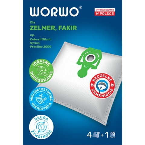 WORKI DO ODKURZACZA ZELMER 49.4100 SYRIUS ORION ZVCA200B ZMB01 4 SZT. + 1 FILTR
