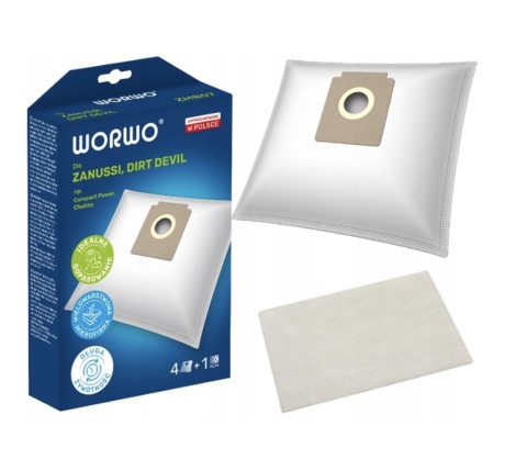 WORKI DO ODKURZACZA ZELMER DOT VC 1002.0 EK XS 01Z011 ZMB07 4 SZT. + 1 FILTR