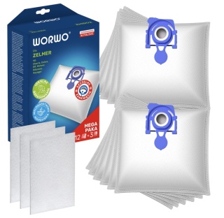 WORKI DO ODKURZACZA ZELMER ODYSSEY BOSCH 12 SZT. + 3 FILTRY