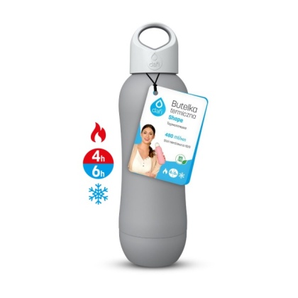 Butelka termiczna Dafi SHAPE PLUS szara termos 480 ml