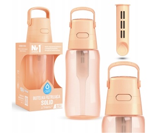 Butelka filtrująca Dafi Solid 0.5 L Peach Fuzz brzoskwiniowa + FILTR