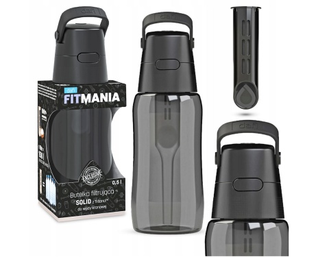 Butelka filtrująca Dafi Solid 0.5 L barwiona czarna z filtrem