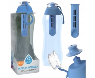 Butelka filtrująca bidon Dafi SOFT 0,3L Błękitna z 1 filtrem węglowym