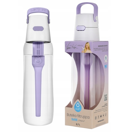 Butelka filtrująca z Tritanu Dafi SOLID 0,7l Lawendowa by Joanna Krupa z filtrem