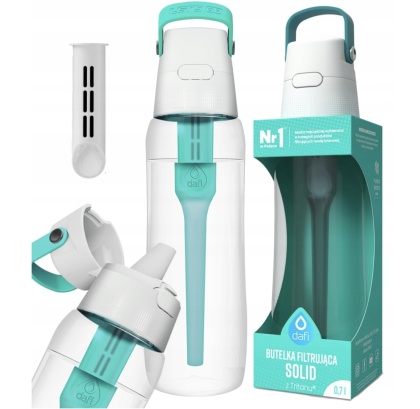 Butelka filtrująca z Tritanu Dafi SOLID 0,7l turkusowa z 1 filtrem