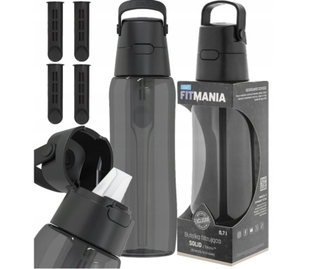 Butelka filtrująca z Tritanu Dafi Solid 0.7l czarna barwiona z 4 filtrami