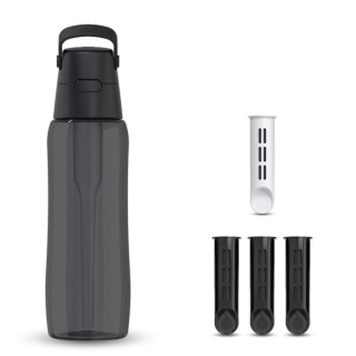Butelka filtrująca z Tritanu Dafi Solid 0.7l czarna barwiona z 4 filtrami