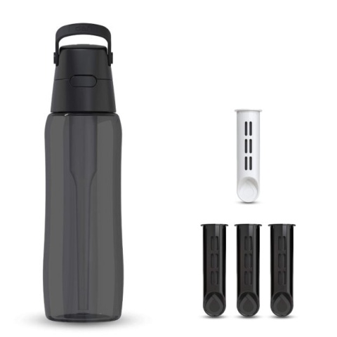 Butelka filtrująca z Tritanu Dafi Solid 0.7l czarna barwiona z 4 filtrami