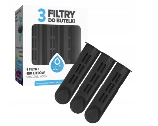 Butelka filtrująca z Tritanu Dafi Solid 0.7l czarna barwiona z 4 filtrami