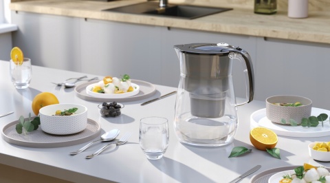 Dzbanek filtrujący z Tritanu Aquaphor Onyx 4,2l + 1 wkład Maxfor+, CZARNY