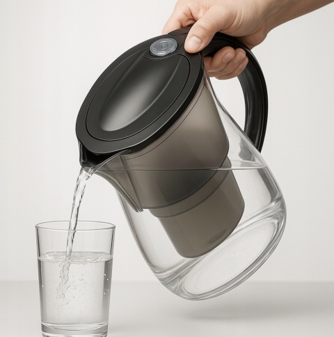 Dzbanek filtrujący z Tritanu Aquaphor Onyx 4,2l z 3 wkładami Maxfor+ Mg CZARNY