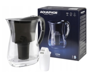 Dzbanek filtrujący z Tritanu Aquaphor Lyon 3.8 l z wkł. A5, CZARNY + WKŁAD