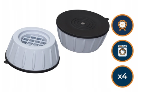 Podkładki Antywibracyjne Gumowe Pod Pralkę Zmywarkę Suszarkę Lodówkę 4 szt.