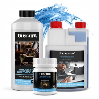 ZESTAW 3w1 ODKAMIENIACZ DO EKSPRESU + TABLETKI + PŁYN DO SYSTEMU MLECZNEGO