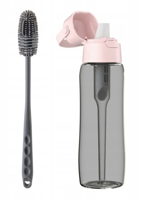 Butelka filtrująca Dafi SOLID 0,7l Baby Pink Zbiornik Czarny + FILTR + SZCZOTKA