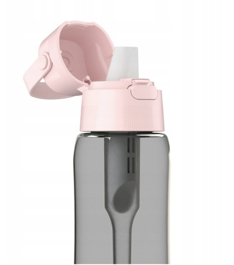 Butelka filtrująca Dafi SOLID 0,7l Baby Pink Zbiornik Czarny + FILTR + SZCZOTKA