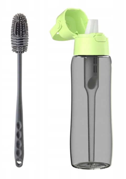Butelka filtrująca Dafi SOLID 0,7l Pistacjowa Zbiornik Czarny + FILTR + SZCZOTKA