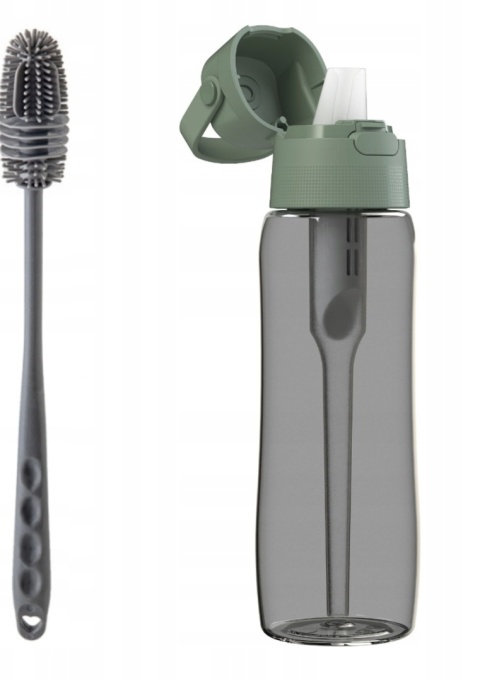 Butelka filtrująca Dafi SOLID 0,7l Szałwiowa Zbiornik Czarny + FILTR + SZCZOTKA