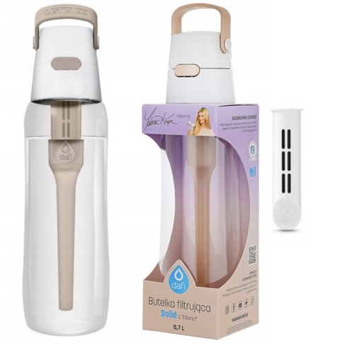 Butelka filtrująca Dafi SOLID 0,7l cappuccino Joanna Krupa + filtr + szczotka