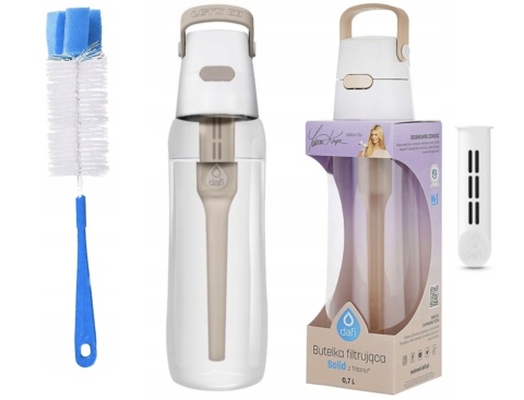 Butelka filtrująca Dafi SOLID 0,7l cappuccino Joanna Krupa + filtr + szczotka