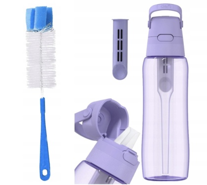 Butelka filtrująca Dafi SOLID 0,7l lawendowa barwiona + filtr + SZCZOTKA