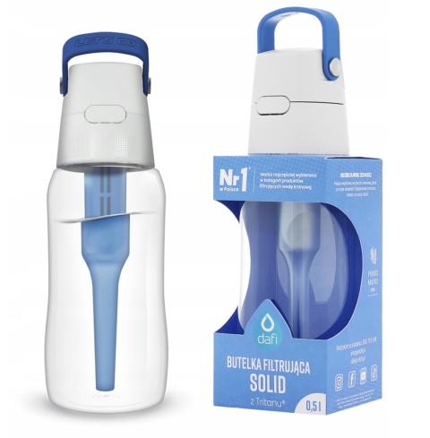 Butelka filtrująca Dafi Solid 0.5 L SZAFIROWA / NIEBIESKA z filtrem