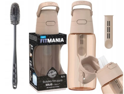 Butelka filtrująca Dafi Solid 0.5 L cappuccino barwiona + FILTR + SZCZOTKA