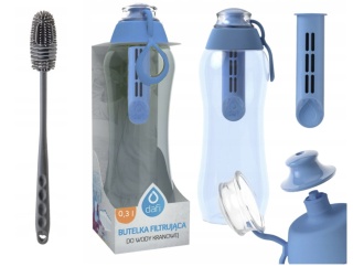 Butelka filtrująca bidon Dafi SOFT 0,3L Błękitna + FILTR + SZCZOTKA