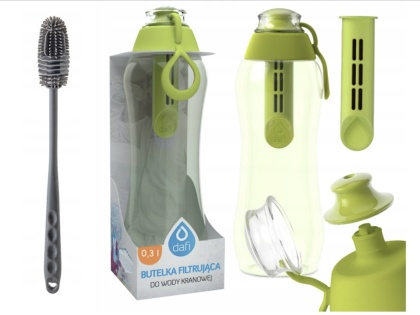 Butelka filtrująca bidon Dafi SOFT 0,3L Limonkowa + FILTR + SZCZOTKA