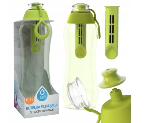Butelka filtrująca bidon Dafi SOFT 0,3L Limonkowa z 1 filtrem