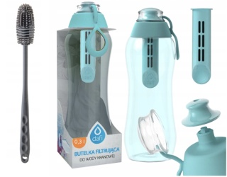 Butelka filtrująca bidon Dafi SOFT 0,3L Miętowa + FILTR + SZCZOTKA