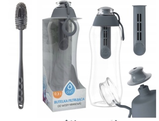 Butelka filtrująca bidon Dafi SOFT 0,3L Stalowa + FILTR + SZCZOTKA