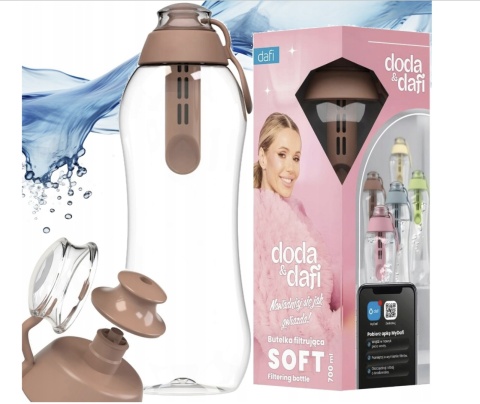 Butelka filtrująca bidon Dafi SOFT 0,7L Mocha Mousse z 1 filtrem