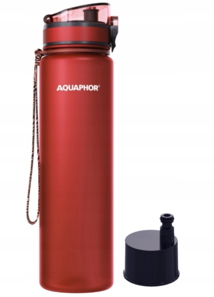 Butelka filtrująca z Tritanu Aquaphor City 1L Czerwona/RED + 1 FILTR