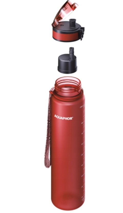 Butelka filtrująca z Tritanu Aquaphor City 1L Czerwona/RED + 1 FILTR