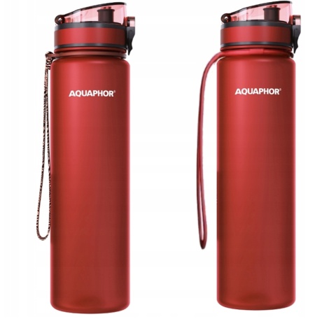 Butelka filtrująca z Tritanu Aquaphor City 1L Czerwona/RED + 1 FILTR