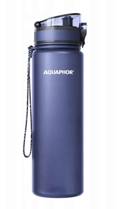 Butelka filtrująca z Tritanu Aquaphor City 800 ml Granatowa