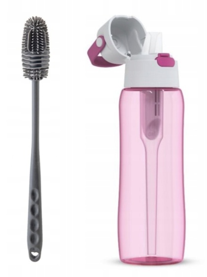 Butelka filtrująca z Tritanu Dafi SOLID 0,7l Flamingowa Różowa + FILTR + SZCZOTKA