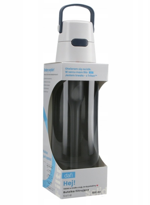 Butelka filtrująca z Tritanu Dafi SOLID 0,7l Jeansowy + FILTR