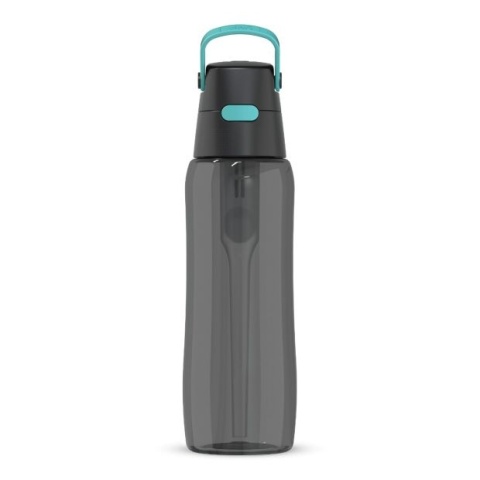 Butelka filtrująca z Tritanu Dafi SOLID 0,7l czarna turkusowa z 1 filtrem